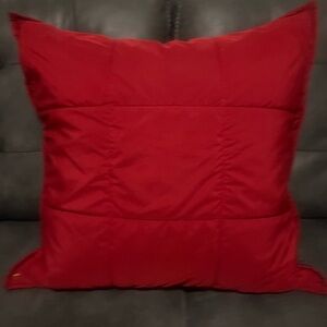 Pottery Barn Burgundy Red and Gray 2- Sided Pillow 22“ x 22“